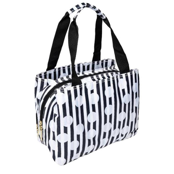 Isaac Mizrahi Inwood Deluxe Dotted Stripe Lunch Tote