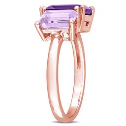 Gemstones Classics™ Rose Plated Octagon Amethyst Ring