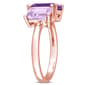 Gemstones Classics™ Rose Plated Octagon Amethyst Ring - image 4