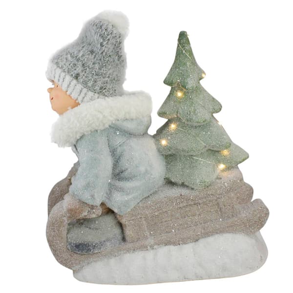 Northlight Seasonal 15in. Lighted Boy on a Sled Christmas Figure