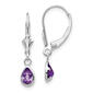 Gemstone Classics&#40;tm&#41; 14kt. Pear Amethyst Dangle Earrings - image 1