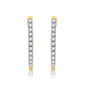 Nova Star&#174; Gold Plated 1/4ctw. Lab Grown Diamond Hoop Earrings - image 3