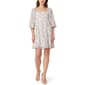 Juniors Wallflower 3/4 Sleeve Pleat Chiffon Babydoll Dress - image 1
