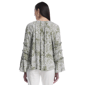 Petite Rafaella® Damask Tiered Ruffle Bell Sleeve Blouse - image 2