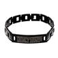 Mens Black IP Lords Prayer Cross ID Bracelet - image 1