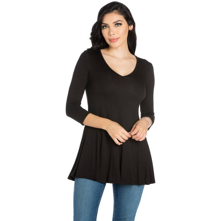 Womens 24/7 Comfort Apparel V-Neck Tunic