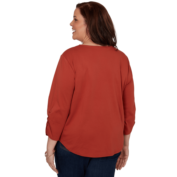 Plus Size Alfred Dunner Classics Tossed Floral Butterfly Blouse