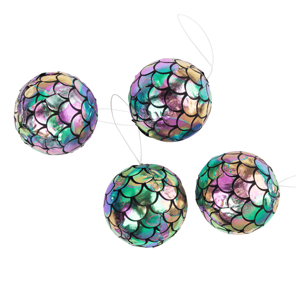 Northlight 4ct. Mermaid Iridescent Christmas Ball Ornaments