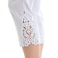 Womens Zac & Rachel Pull On Solid Lace Hem Capris - image 2