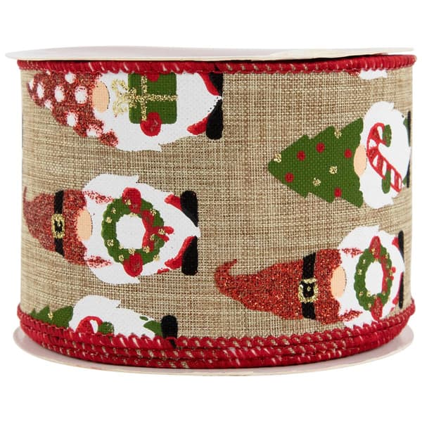 Northlight Seasonal 30ft. Gnome Burlap Christmas Ribbon