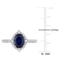Gemstones Classics™ 14kt. White Gold Sapphire & Diamond Halo Ring - image 5