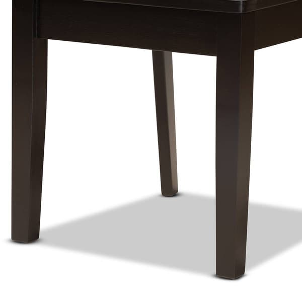 Baxton Studio Ela Dark Brown Finished Wood 5pc. Dining Set