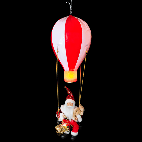 Northlight Musical Santa Claus Hot Air Balloon Christmas Décor