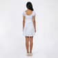 Juniors Pink Rose Crinkle Gauze Tie Front Skater Dress - image 3