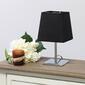 Simple Designs Mini Square Empire Fabric Shade Chrome Table Lamp - image 7