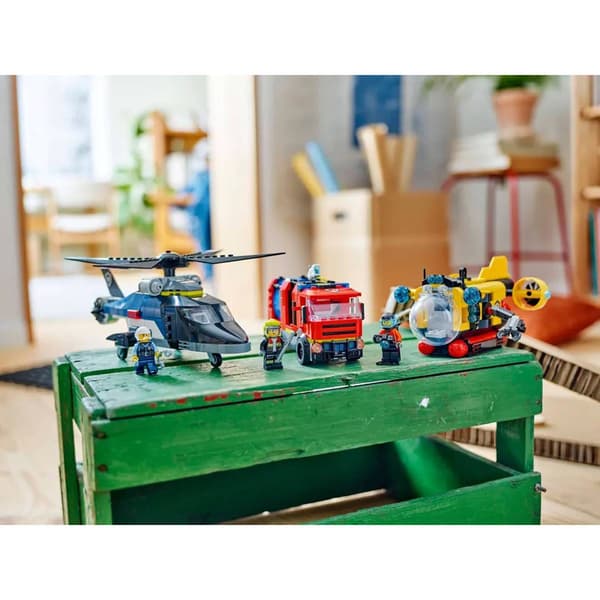 LEGO&#174; CITY Helicopter&#44; Fire Truck & Submarine Remix Building Kit