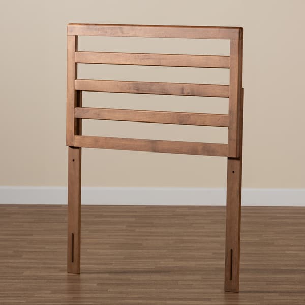 Baxton Studio Akemi Ash Walnut Finished Wood Twin Size Headboard