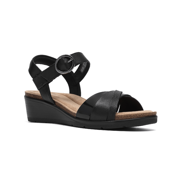 Womens Clarks(R) Collection Kacha Twist Wedge Sandals - image 