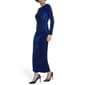 Womens Calvin Klein Long Sleeve Ruched Side Velvet Gown - image 2