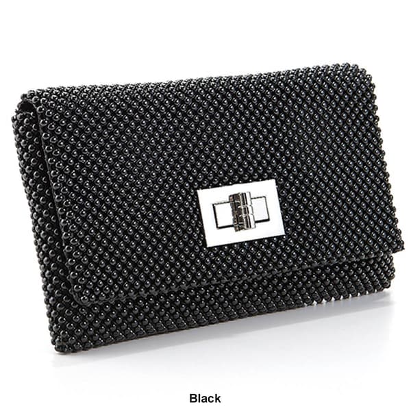 Jessica McClintock Mesh Turn Lock Clutch