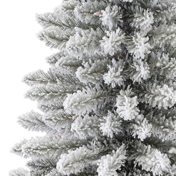 Puleo International 3ft. Pre-Lit Flocked Christmas Fir Tree