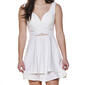 Juniors Emerald Sundae Glitter Knit Double Tier A-Line Dress - image 3