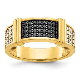 Mens Gentlemens Classics(tm) 14kt. Gold 4-Row 5/8ct. Diamond Ring