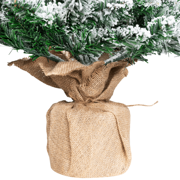 Northlight 3ft. Frosted Pine Christmas Tree in Burlap Base