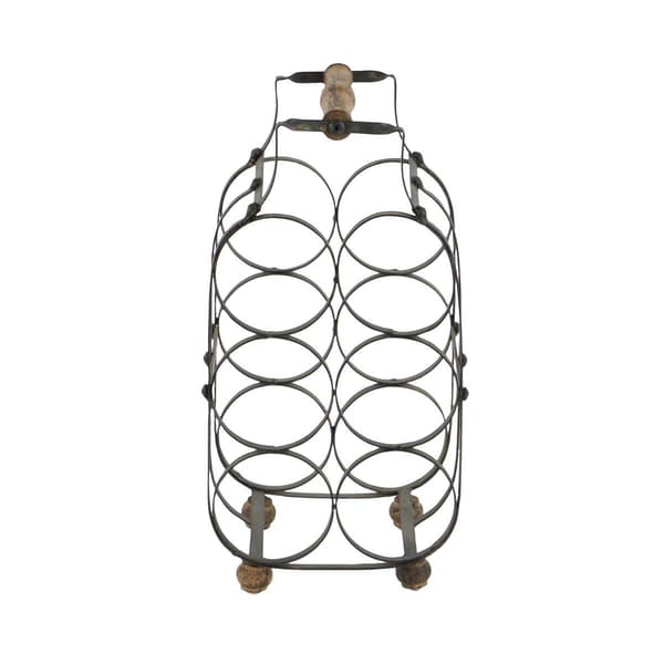 9th & Pike&#174; Medium Black Metal Wine Holder