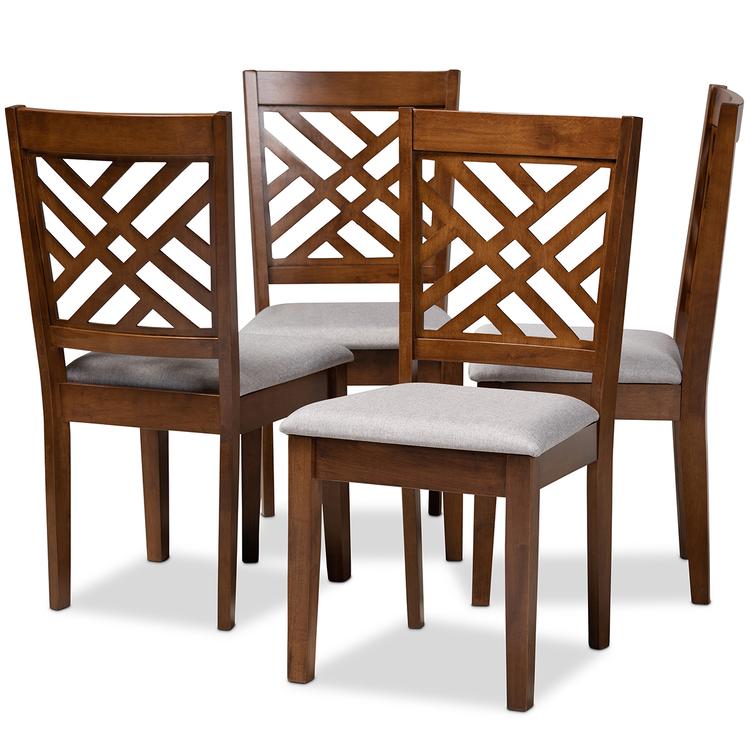 Baxton Studio Caron 4 Piece Dining Chair Set