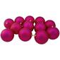 Northlight Seasonal 12ct. Magenta Christmas Ball Ornaments - image 1