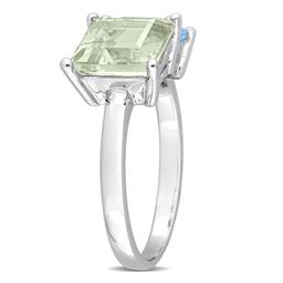 Gemstones Classics™ Square Green Quartz & Sky Blue Topaz Ring