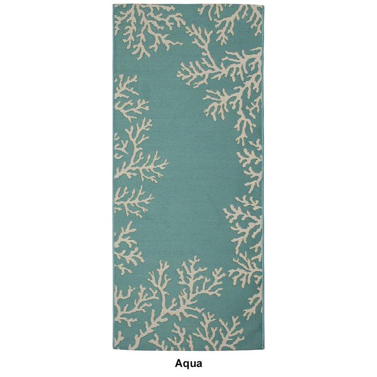 Liora Manne Esencia Coral Edge Rectangular Runner