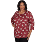 Plus Size Emaline Key Items 3/4 Sleeve All Over Fox Tee - image 3