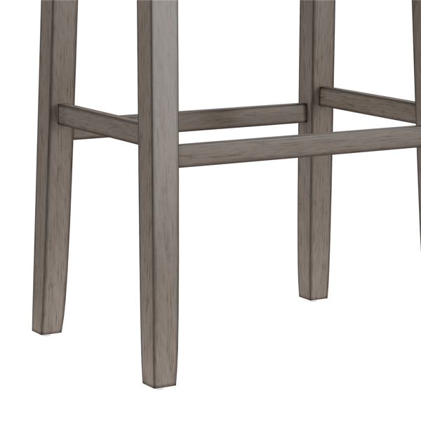 HH2 Home Fiddler Grey Backless Bar Height Stool with Saddle Seat