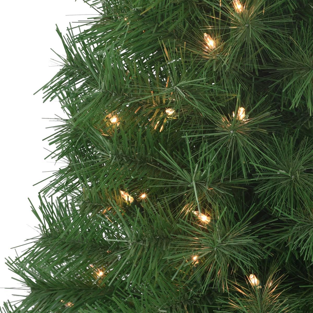 Puleo International 3ft. Pre-Lit Snow Ridge Christmas Fir Tree