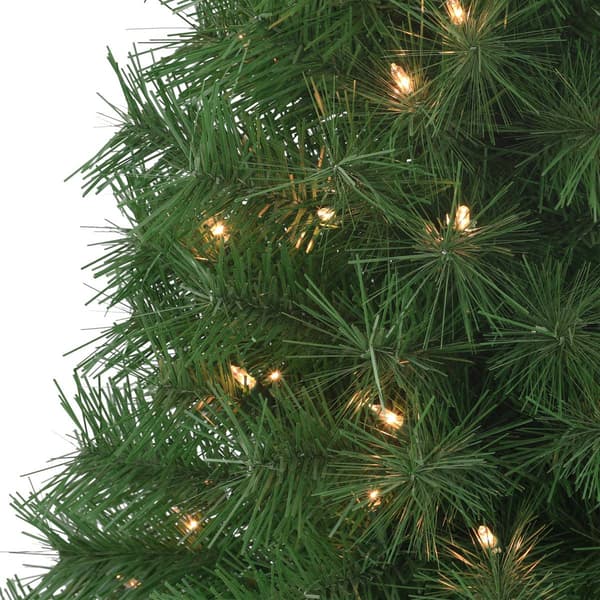 Puleo International 3ft. Pre-Lit Snow Ridge Christmas Fir Tree