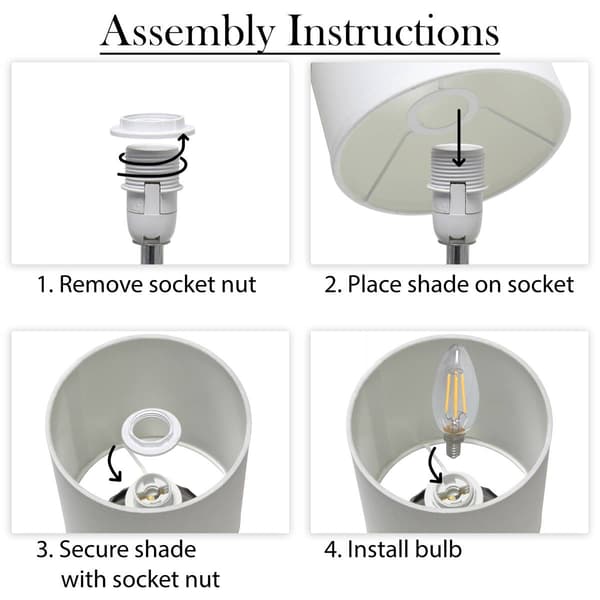 Simple Designs 11.6in. Contemporary Metallic Capsule Table Lamp