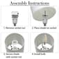 Simple Designs 11.6in. Contemporary Metallic Capsule Table Lamp - image 11