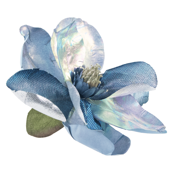 Northlight Magnolia Blue Flower Clip-On Christmas Ornament