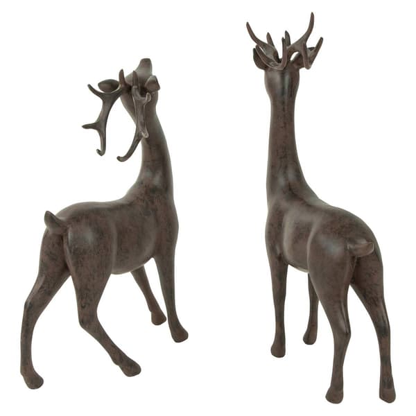 Northlight Seasonal 14in. Deer Christmas Figurines - Set of 2