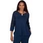 Womens Alfred Dunner Good To Go Scroll Soutache Blouse - image 1
