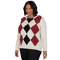 Plus Size Emaline Country Code Long Sleeve Argyle Sweater - image 3