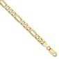 Mens Gold Classics&#40;tm&#41; 6.25mm. 14k Gold Flat Figaro Chain Bracelet - image 1