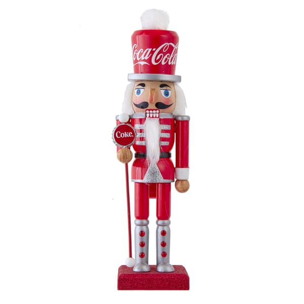 Kurt S. Adler 10in. Wooden Coca-Cola&#40;R&#41; Nutcracker - image 