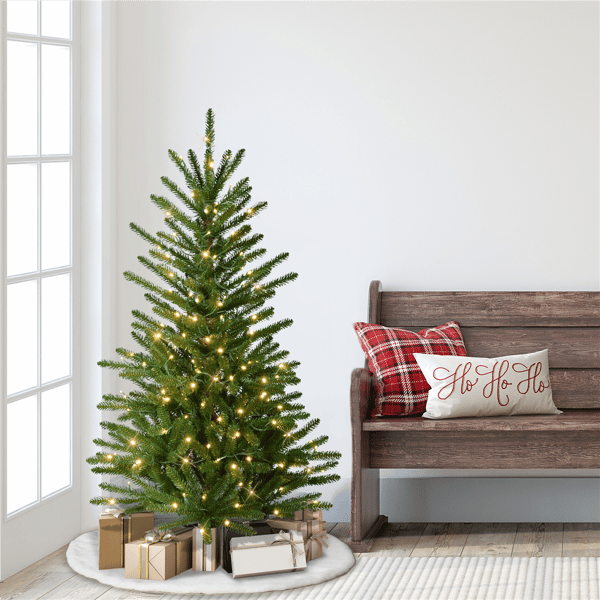 Puleo International 4.5ft. Pre-Lit Mountain View Spruce Tree