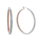 Forever New Sterling Silver 40mm Glitter Hoop Earring - image 1