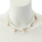 Steve Madden Vintage Luxe Shell Beaded Layered Necklace - image 4