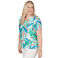 Petite Alfred Dunner Resort Living Short Sleeve Toucan Tee - image 3
