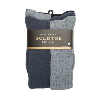 Mens Gold Toe® 6pk. Harrington Crew Extended Dress Socks - Boscov's